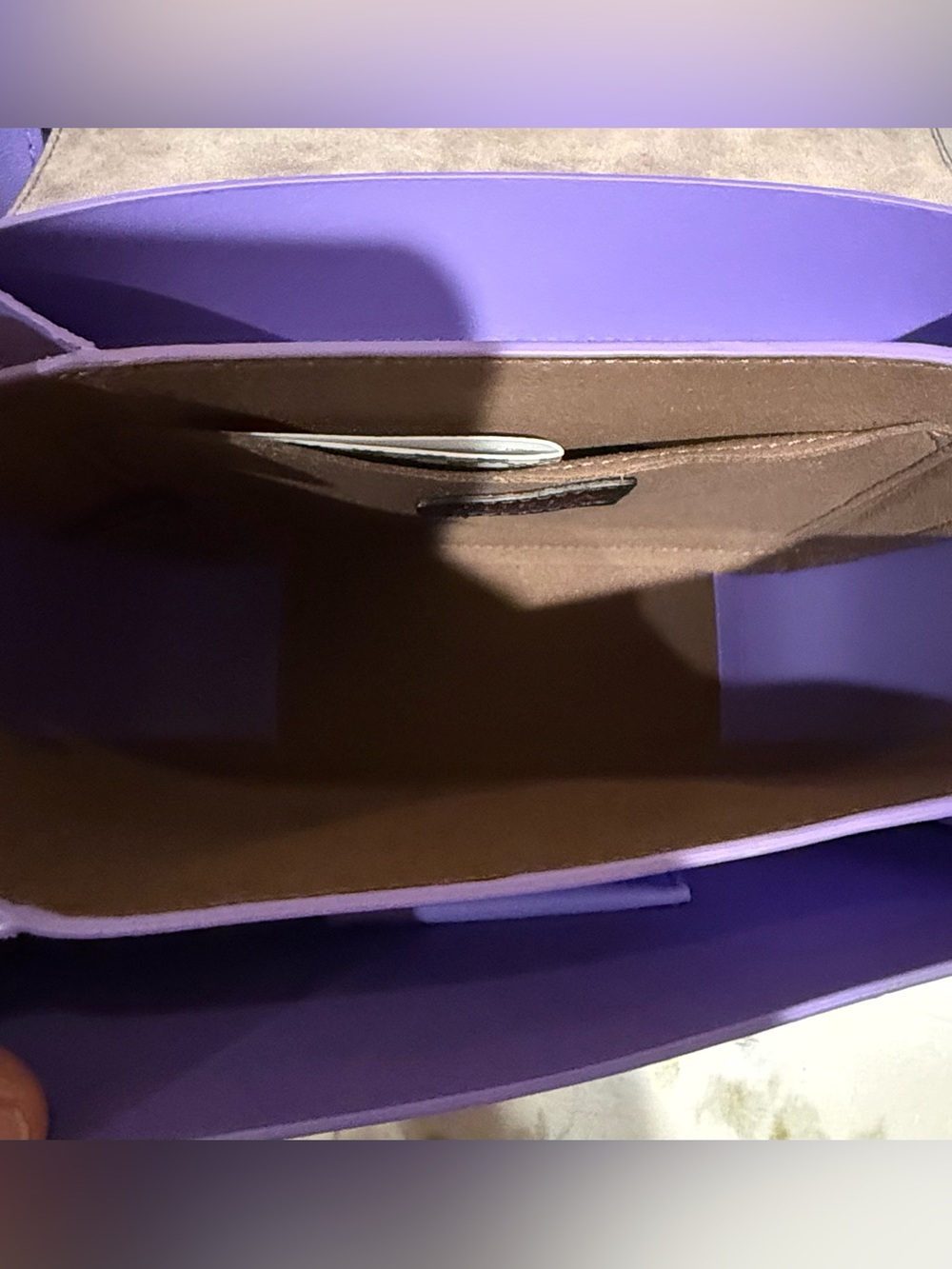 Furla Elisir small crossbody satchel in lilac smooth leather NWT made in Italy - Picture 13 of 16